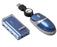 Targus Notebook Mouse & USB 2.0 4 Port Hub Combo (B0220) Targus Notebook Mouse & USB 2.0 4 Port Hub Combo (B0220)